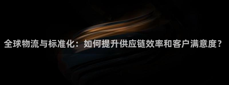 豪门国际注册与教程：全球物流与标准化